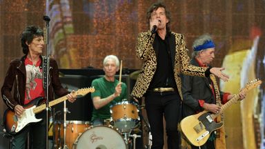 2013 - Mick Jagger, Ronnie Wood, Keith Richards and Charlie Watts from The Rolling Stones perform on stage during Barclaycard British Summer Time in Hyde Park, London. 